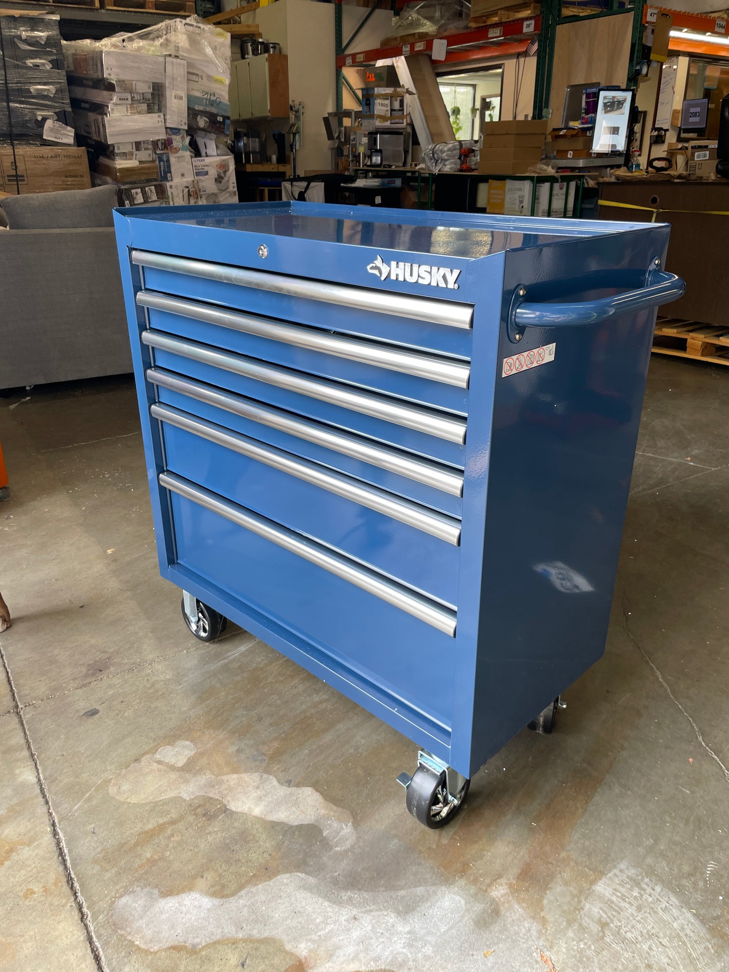 NEW IN BOX - Husky 36" 6-Drawer Blue Tool Chest - Retail $499