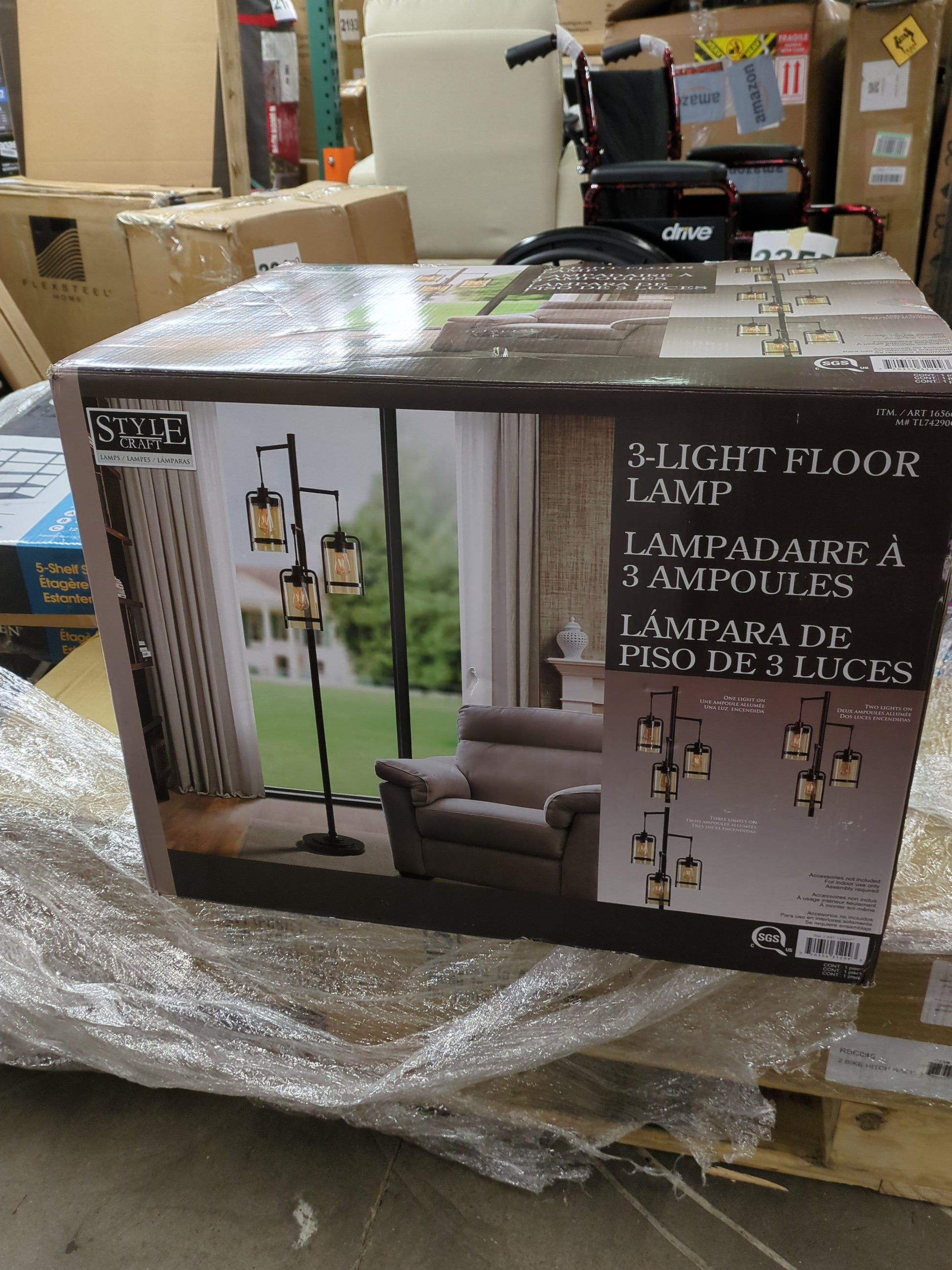 Costco - Elania 3 Arm Floor Lamp - Retail $84