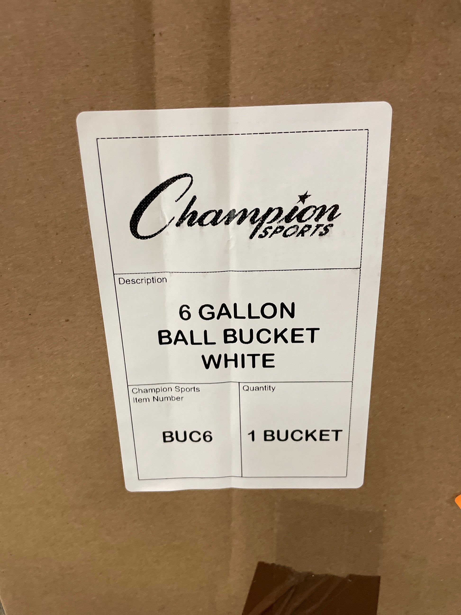 Champion Sports 6 Gallon Bucket with Padded Soft Seat Lid - Durable Construction - Balls Not Included - Ideal for Baseball, Softball, T-Ball, Wiffle Ball, and Lacrosse - Retail $19