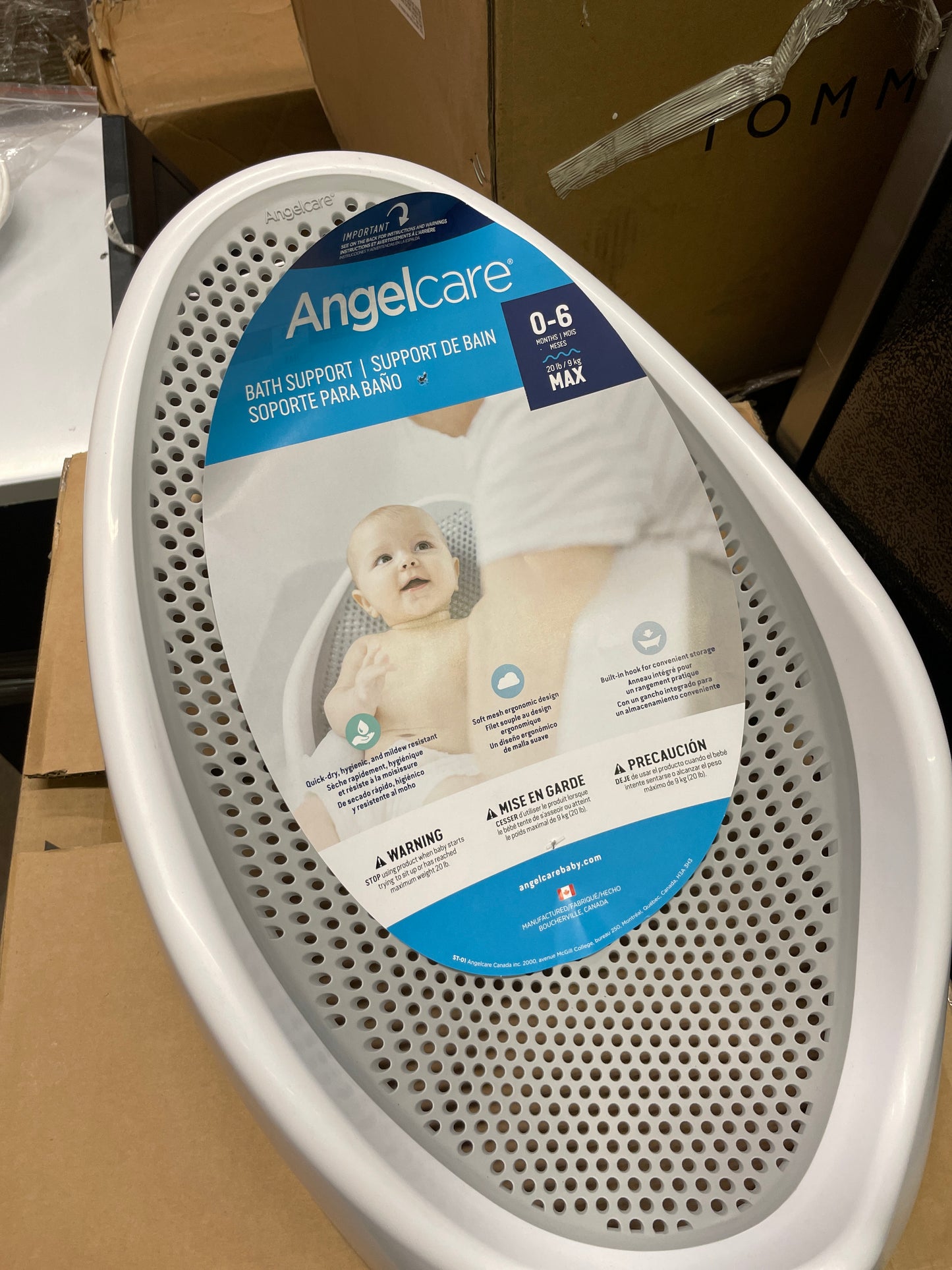 Angelcare Baby Bath Support (Grey) | Ideal for Babies Less Than 6 Months Old - Retail $19