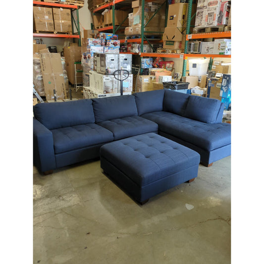 Costco - Thomasville Miles Fabric Sectional with Storage Ottoman - Retail $1699