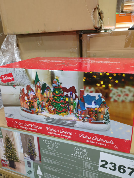 NEW - Costco - Disney Animated Holiday Village With Lights & Music - Retail $129