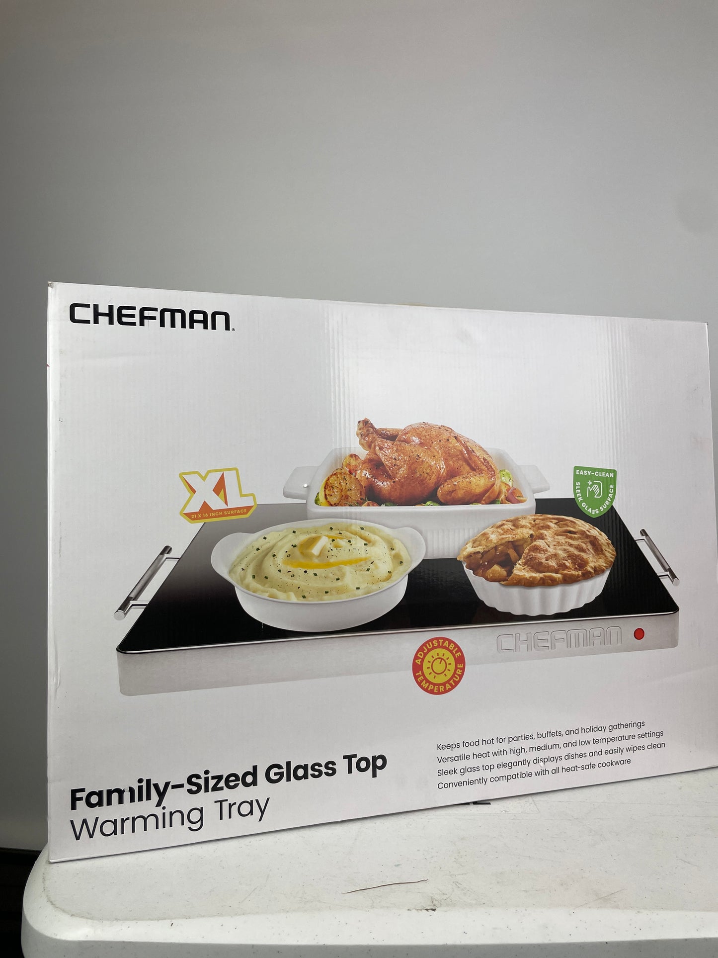 NEW - Chefman Electric Warming Tray with Adjustable Temperature Control - Retail $70