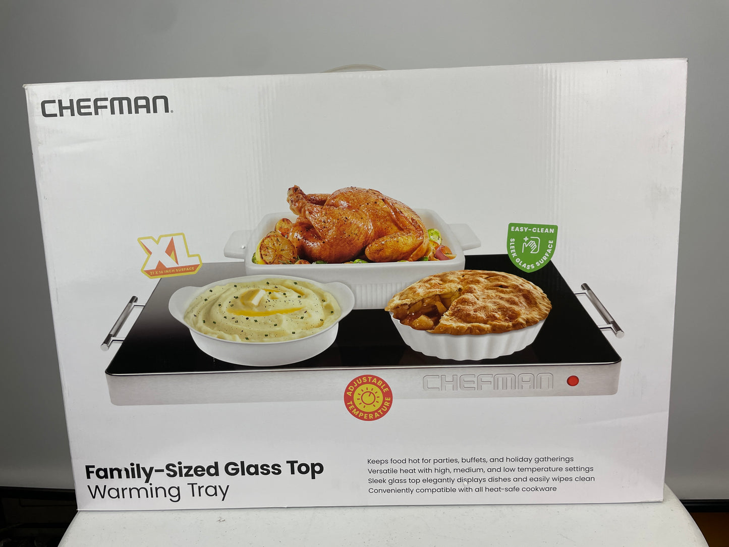 NEW - Chefman Electric Warming Tray with Adjustable Temperature Control - Retail $70