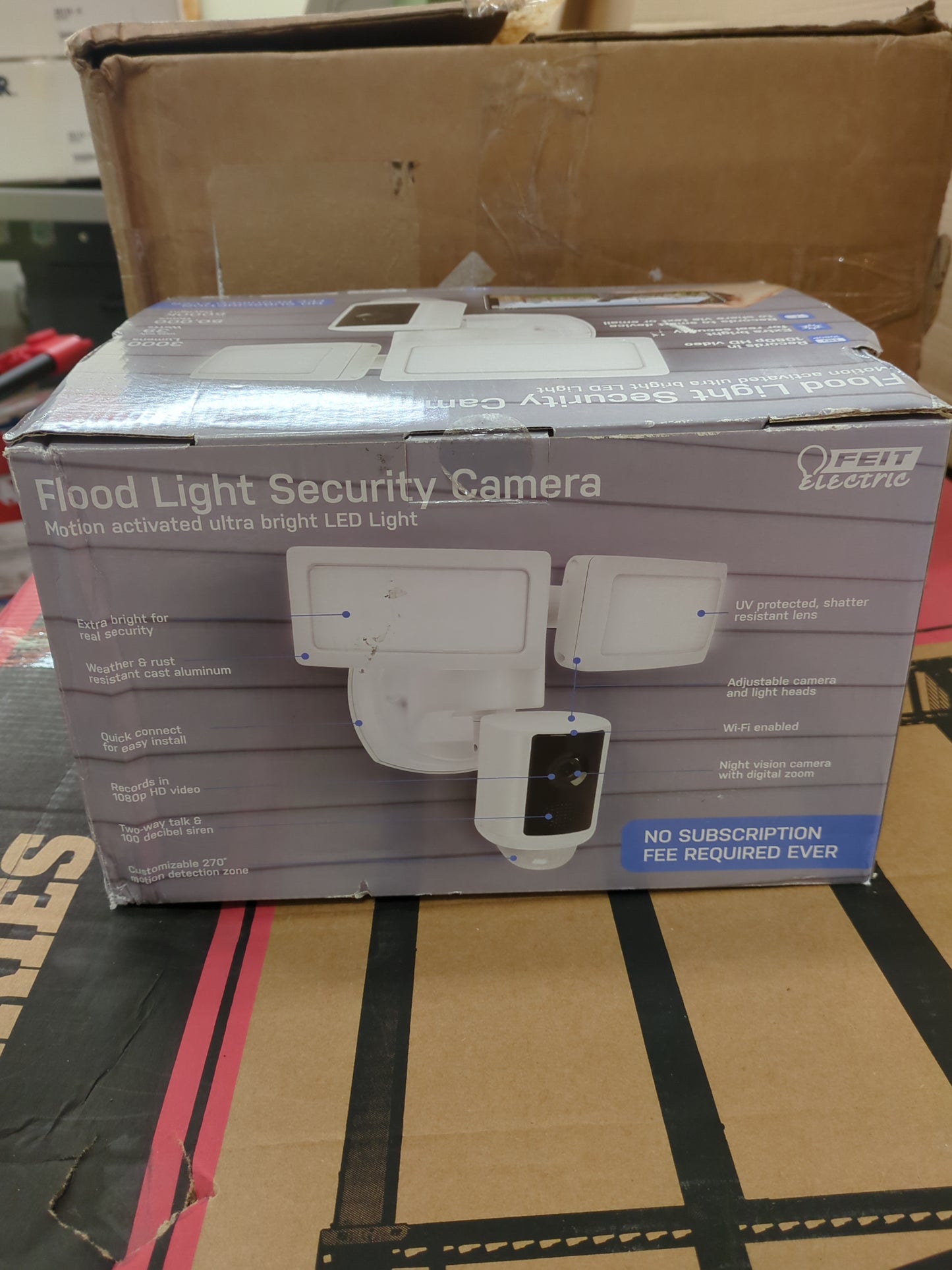 NEW - Feit Electric LED 1080P HD Smart Flood Security Light - Retail $109