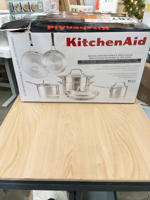 Costco - KitchenAid 11-Piece Tri-Ply Stainless Steel Cookware Set - Retail $219