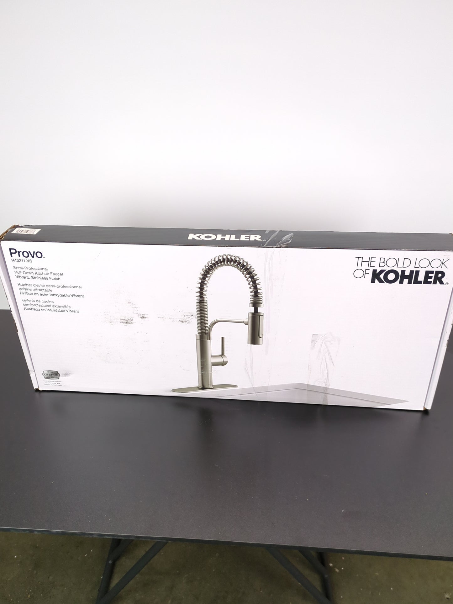 Kohler Provo Stainless Steel Semi-Pro Kitchen Faucet - Retail $219