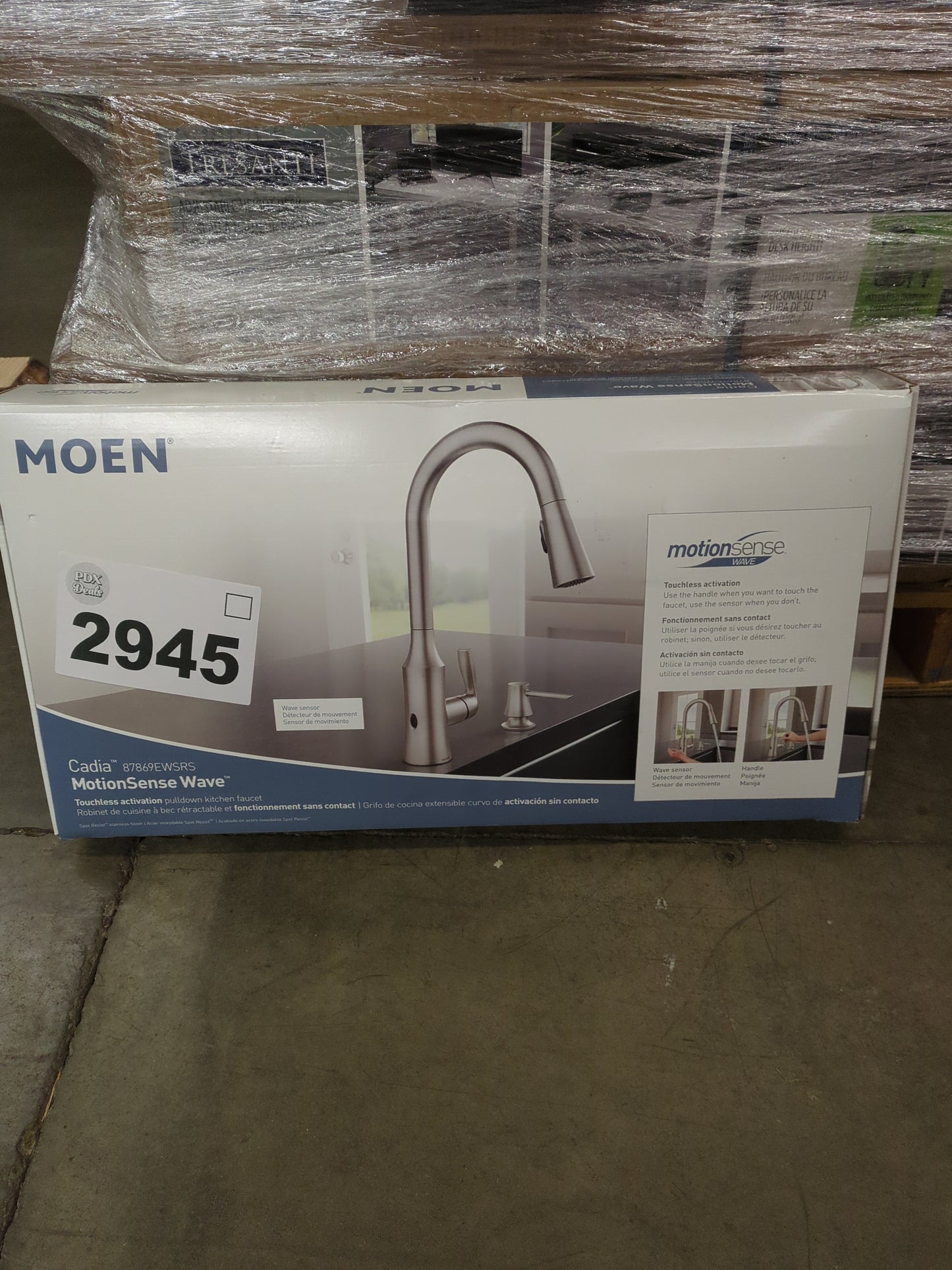 Moen Cadia Pulldown Kitchen Faucet, Touchless - Retail $249