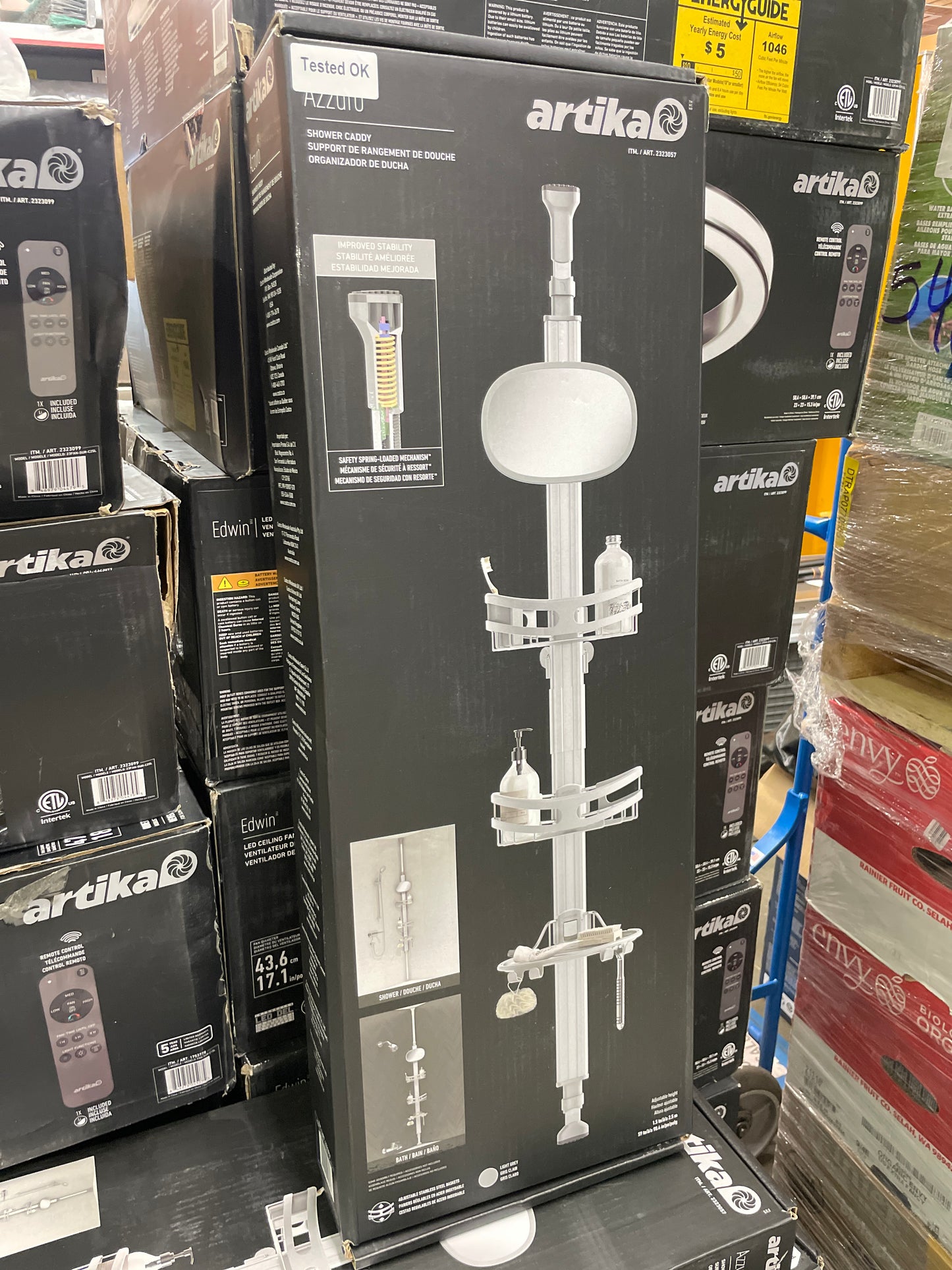 NEW - Costco - Artika Standing Shower Caddy - Retail $59