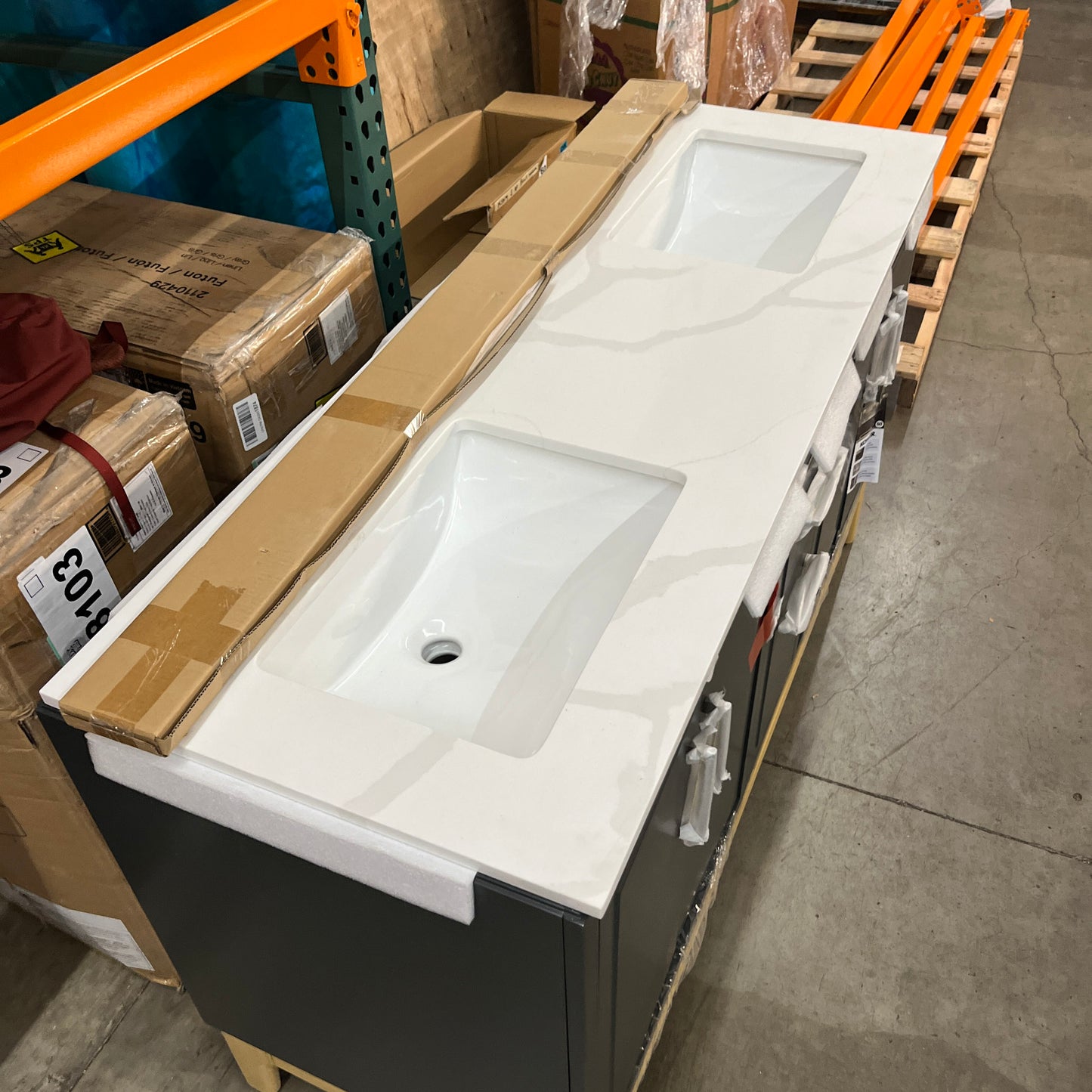 NEW w/ minor dmg - Kohler Tio 60 in Bath Vanity - Retail $1100