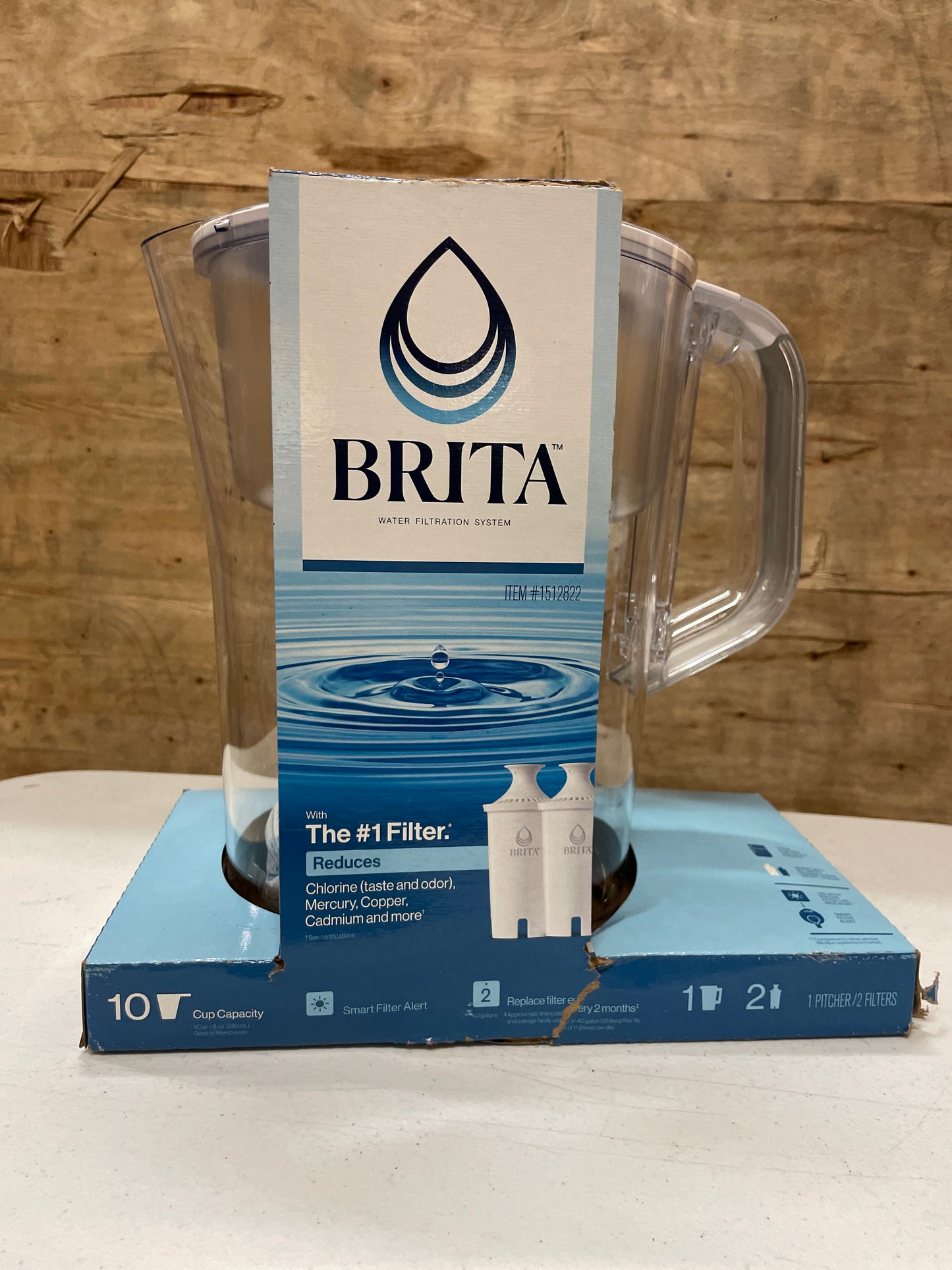 Brita Champlain Water Filter Pitcher, 10 Cup with 2 Filters - Retail $42