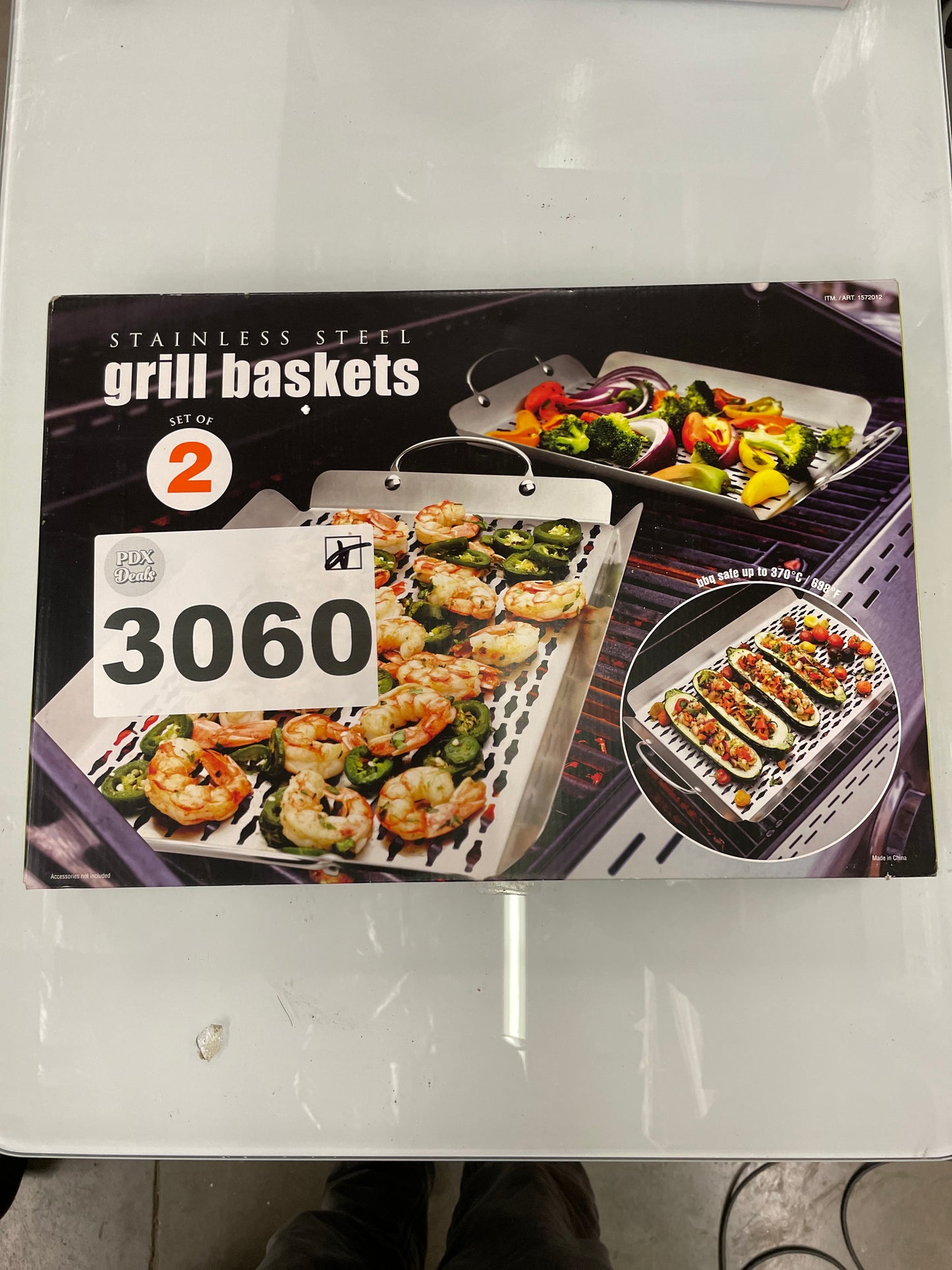 NEW - Costco - Linkfair Stainless Steel BBQ Baskets, 2-pack - Retail $19