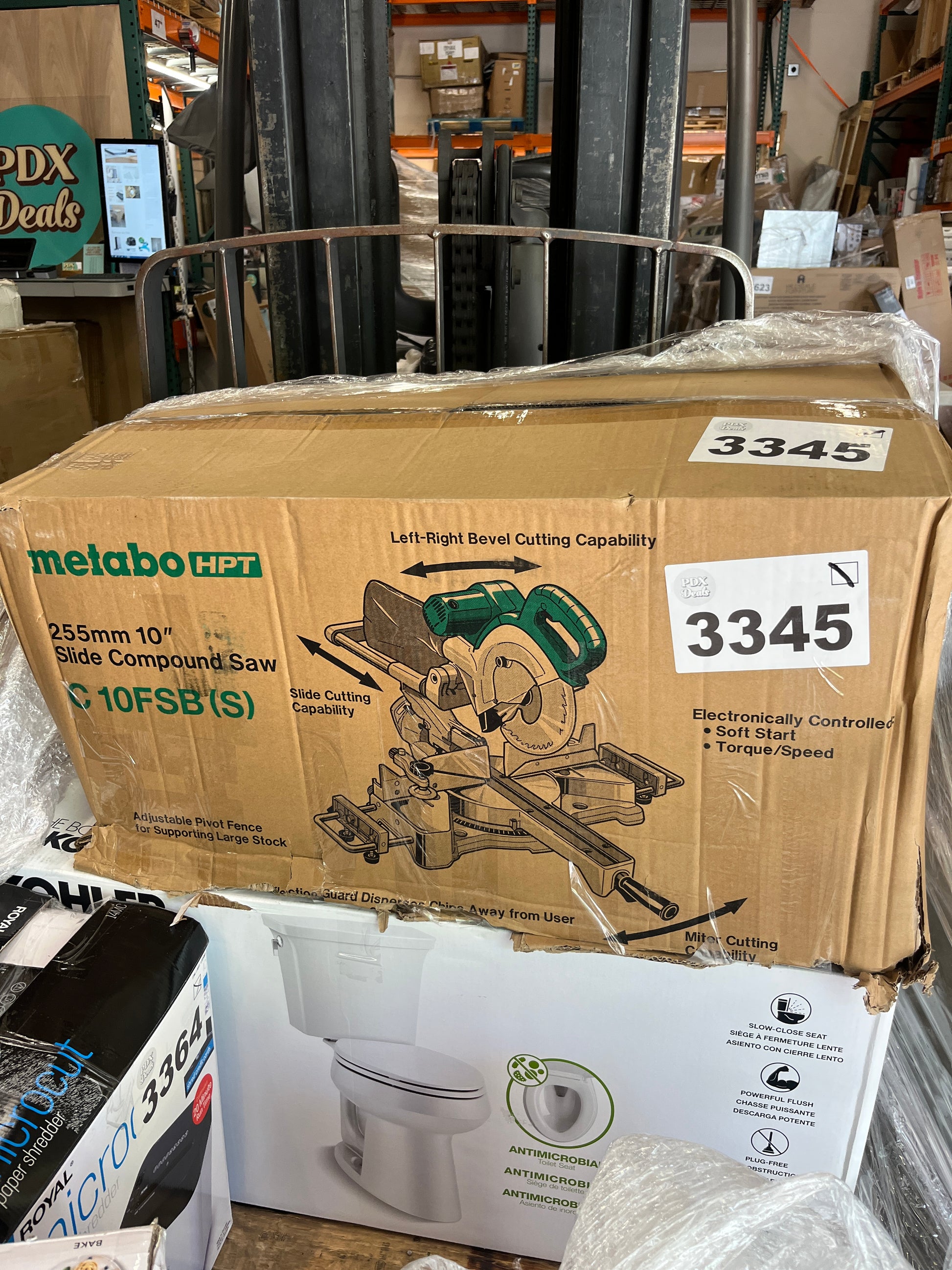 NEW - Metabo HPT 10-Inch Sliding Compound Miter Saw, Double-Bevel, Electronic Speed Control, 12 Amp Motor, Electric Brake, 5-Year Warranty (C10FSBS) - Retail $389