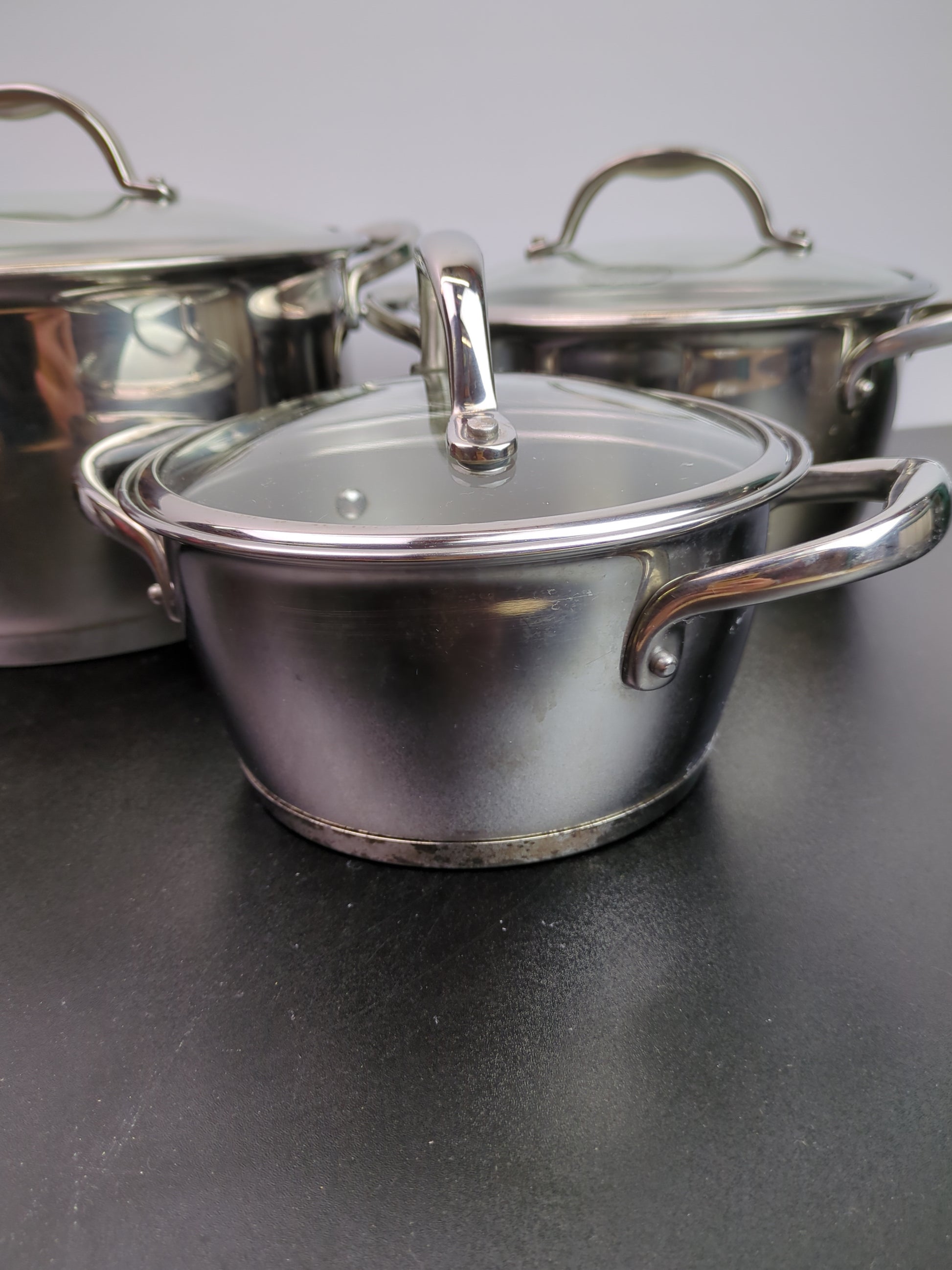 NEW - Tramontina 6-piece Stackable Sauce Pot Set - Retail $69