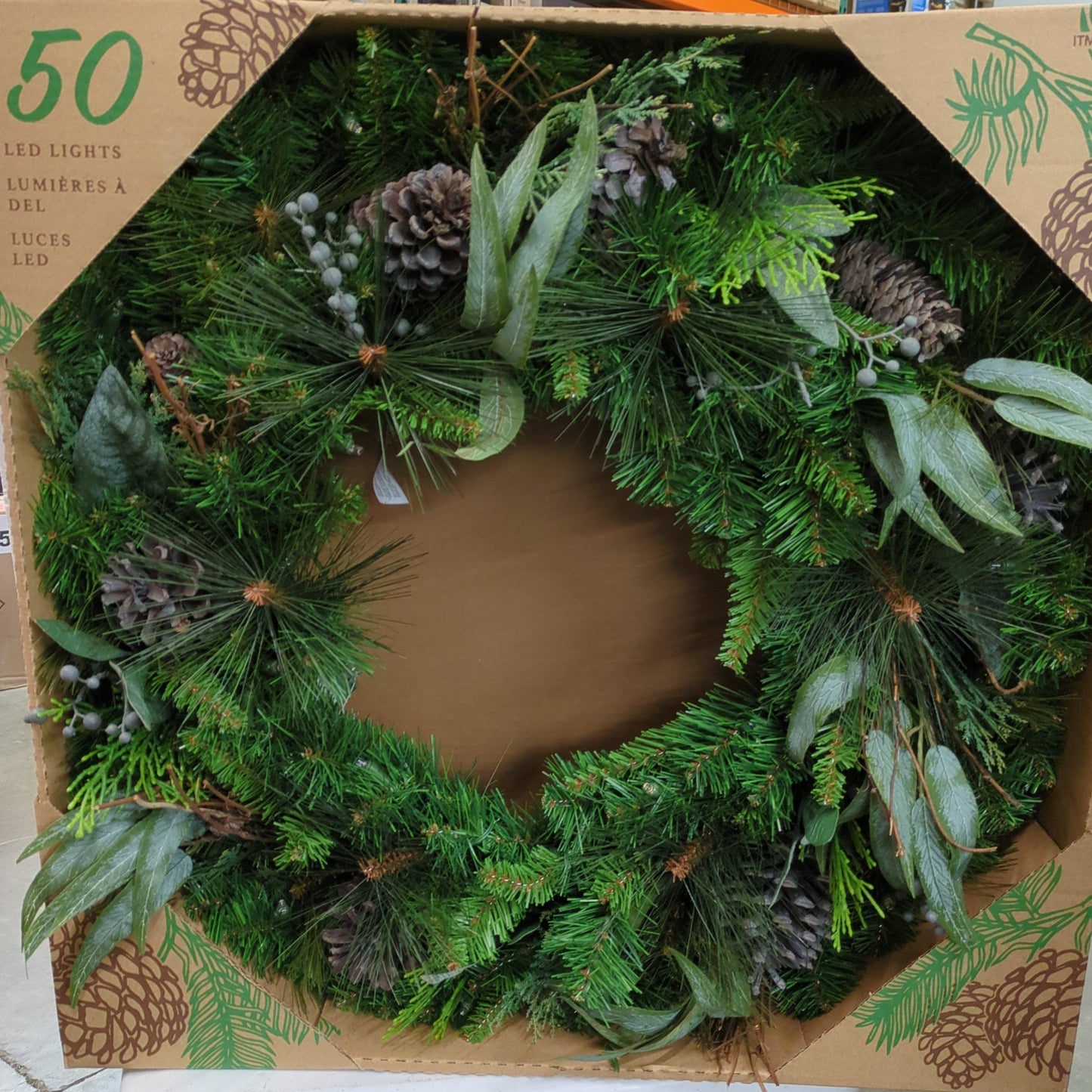 Costco - 30" Pre-Lit Wreath - Retail $39