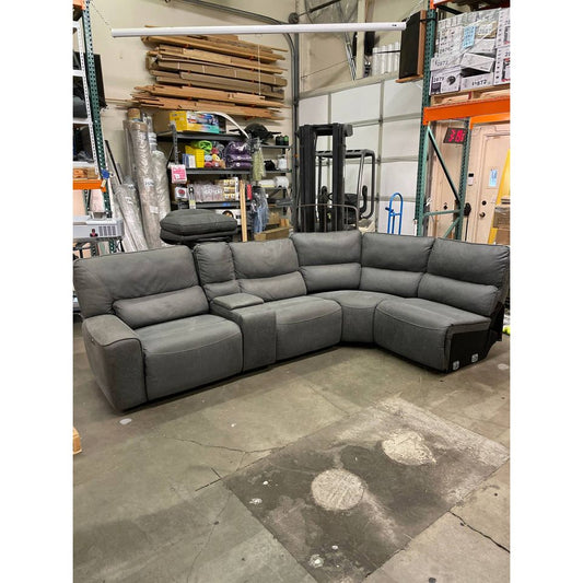 Costco - Sweeney 5-piece Fabric Power Reclining Sectional with Power Headrests