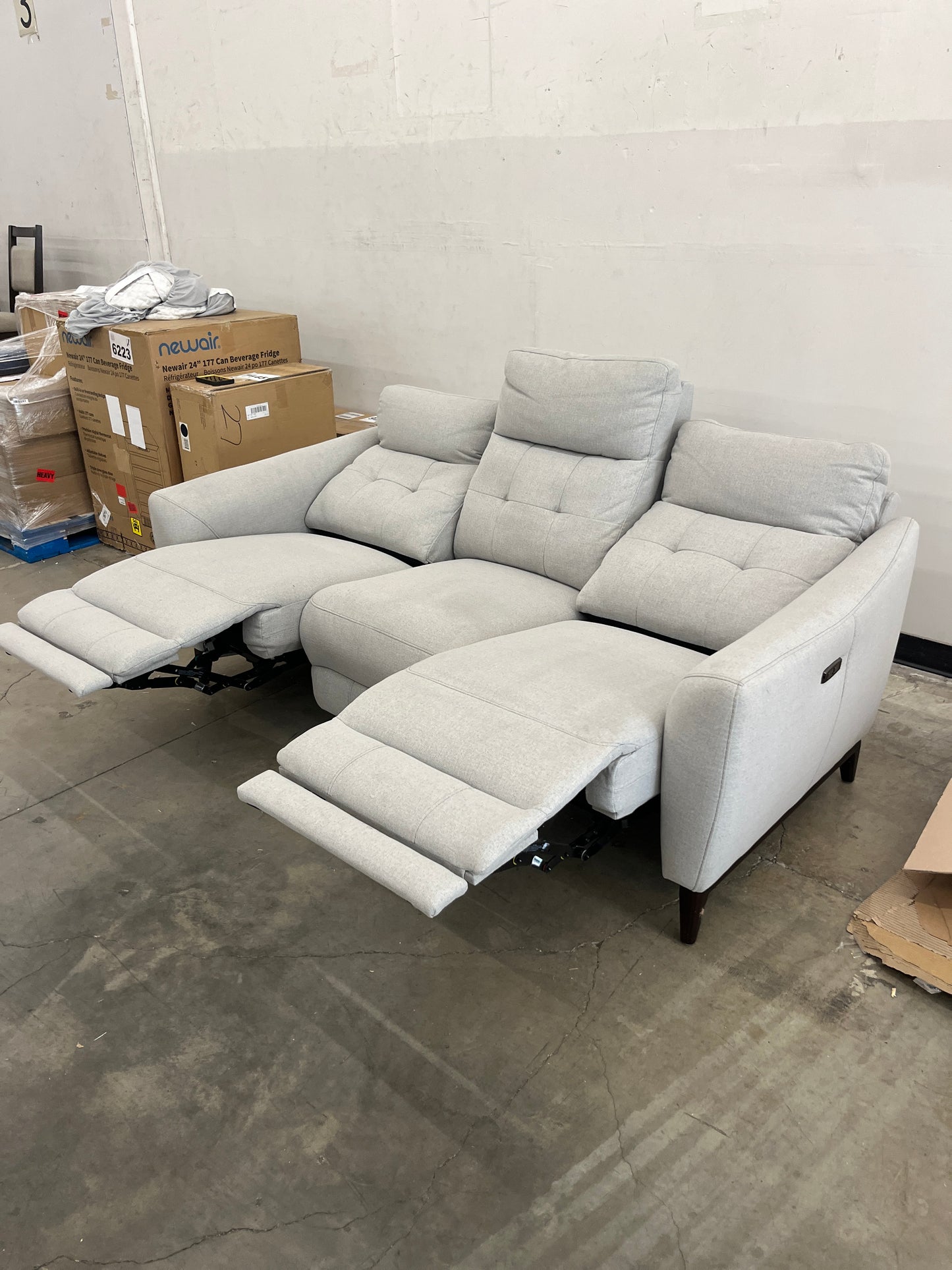 Costco - Alpendale Fabric Power Reclining Sofa with Power Headrests - Retail $1199