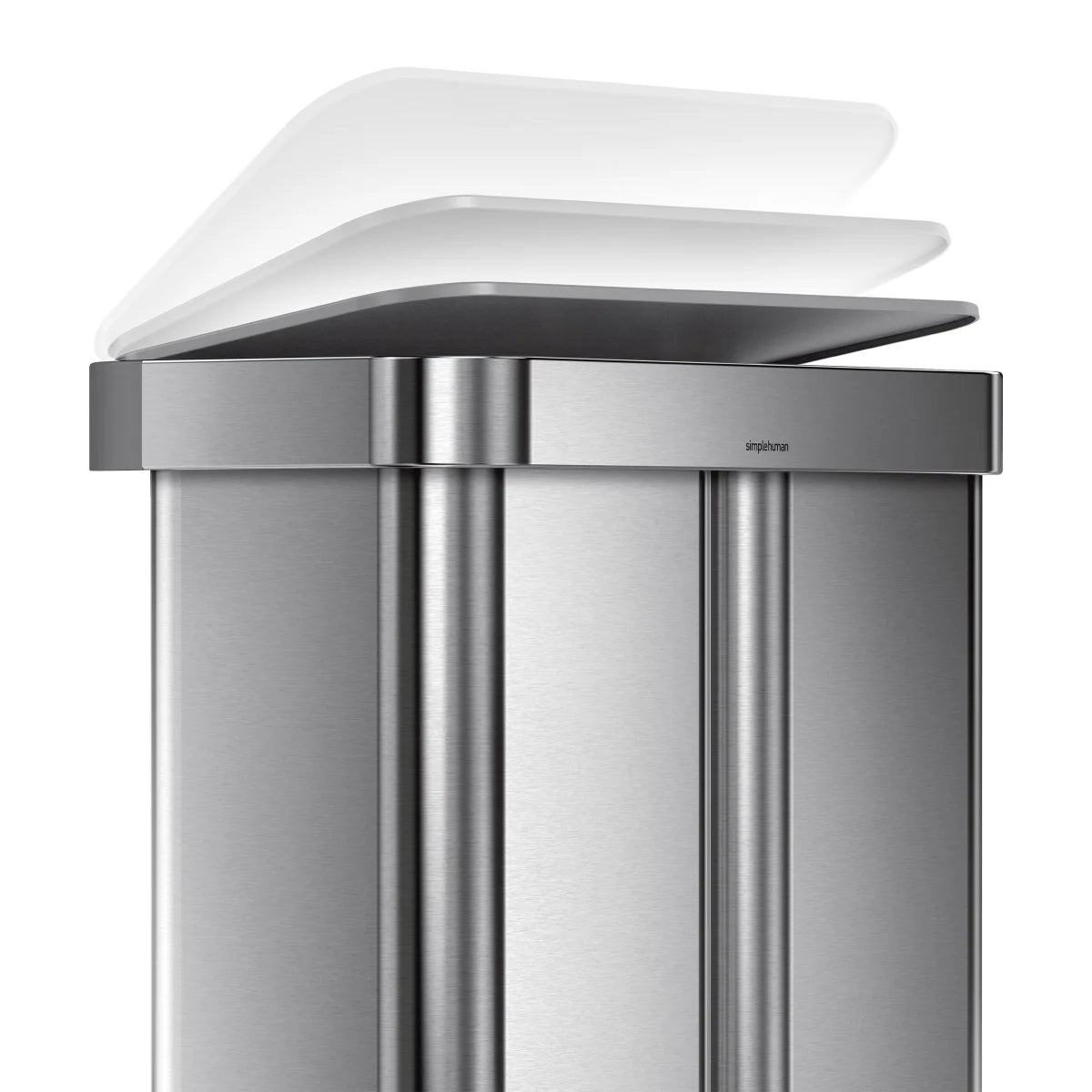 Simplehuman 58L Dual Compartment Step Can with Plastic Lid - Retail $199