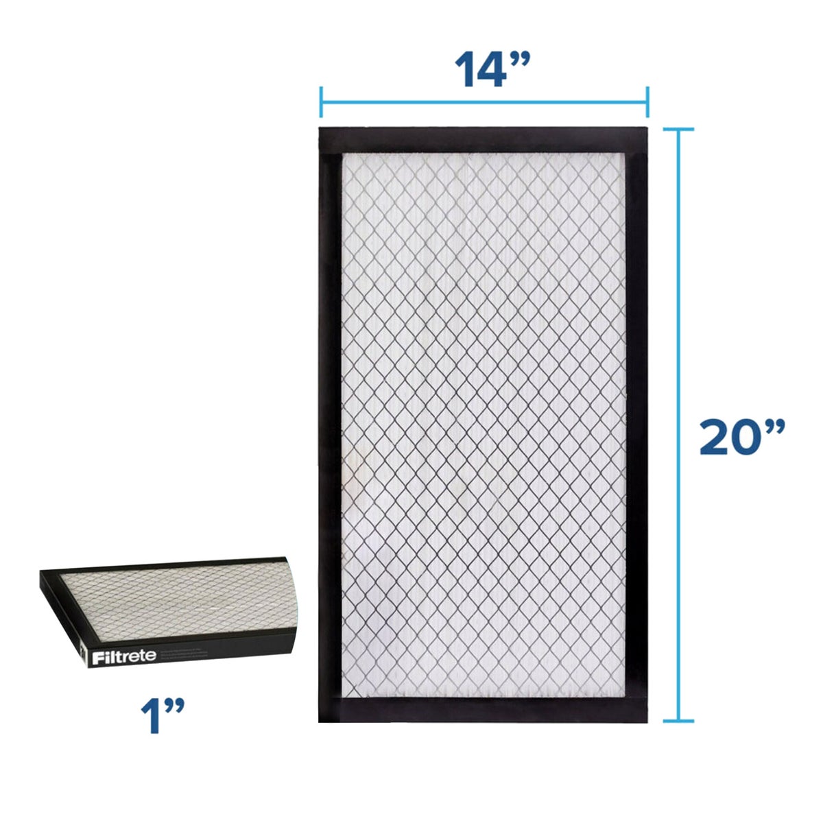3M 14x20x1 2500 Series Filtrete 1" Filter, 4-pack