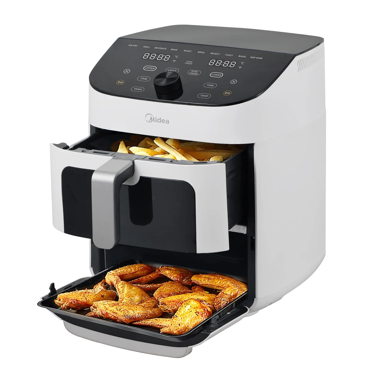 NEW - Midea 11-quart Dual Basket Air Fryer Oven - Retail $99