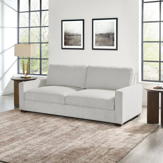 Thomasville Lambert Fabric Sofa with 2 Storage Seats - Retail $700