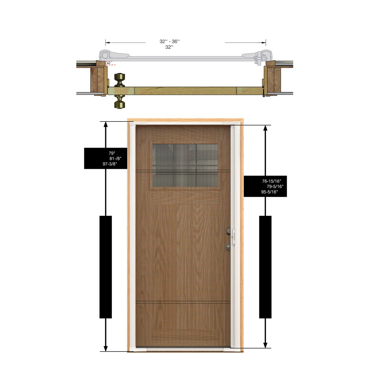 NEW - Cool Retractable Screen Door for Single Door Opening - Retail $189