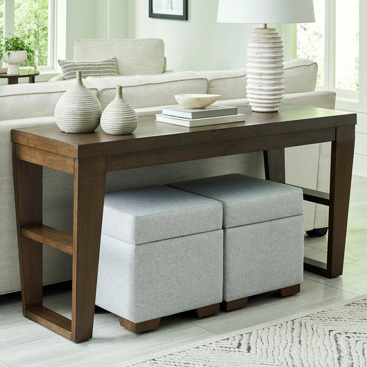 NEW - Elena Sofa Table & Two Ottomans - Retail $499