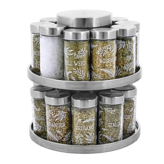 Kamenstein 20 Jar Revolving Spice Rack with Tool Caddy - Retail $29