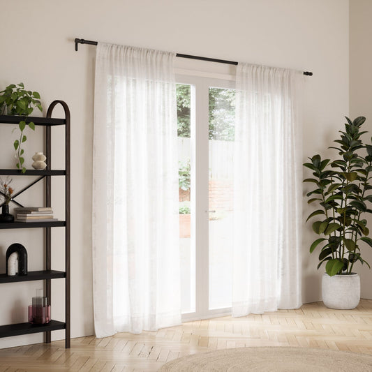 Umbra 36-72" 2-Pack Cap 1" Single Curtain Rod, Black