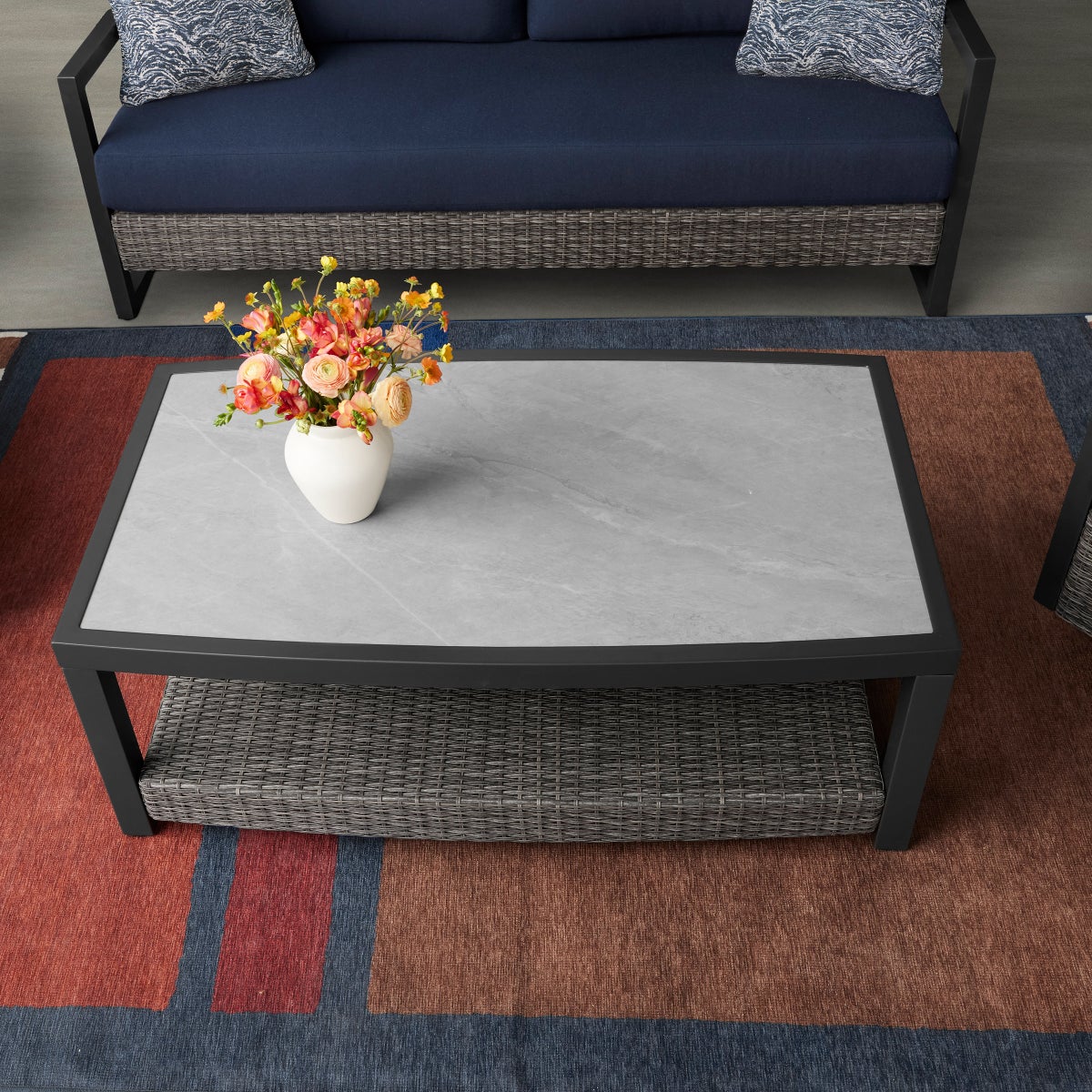 Agio Luna 4-piece Outdoor Patio Woven Deep Seating Set
