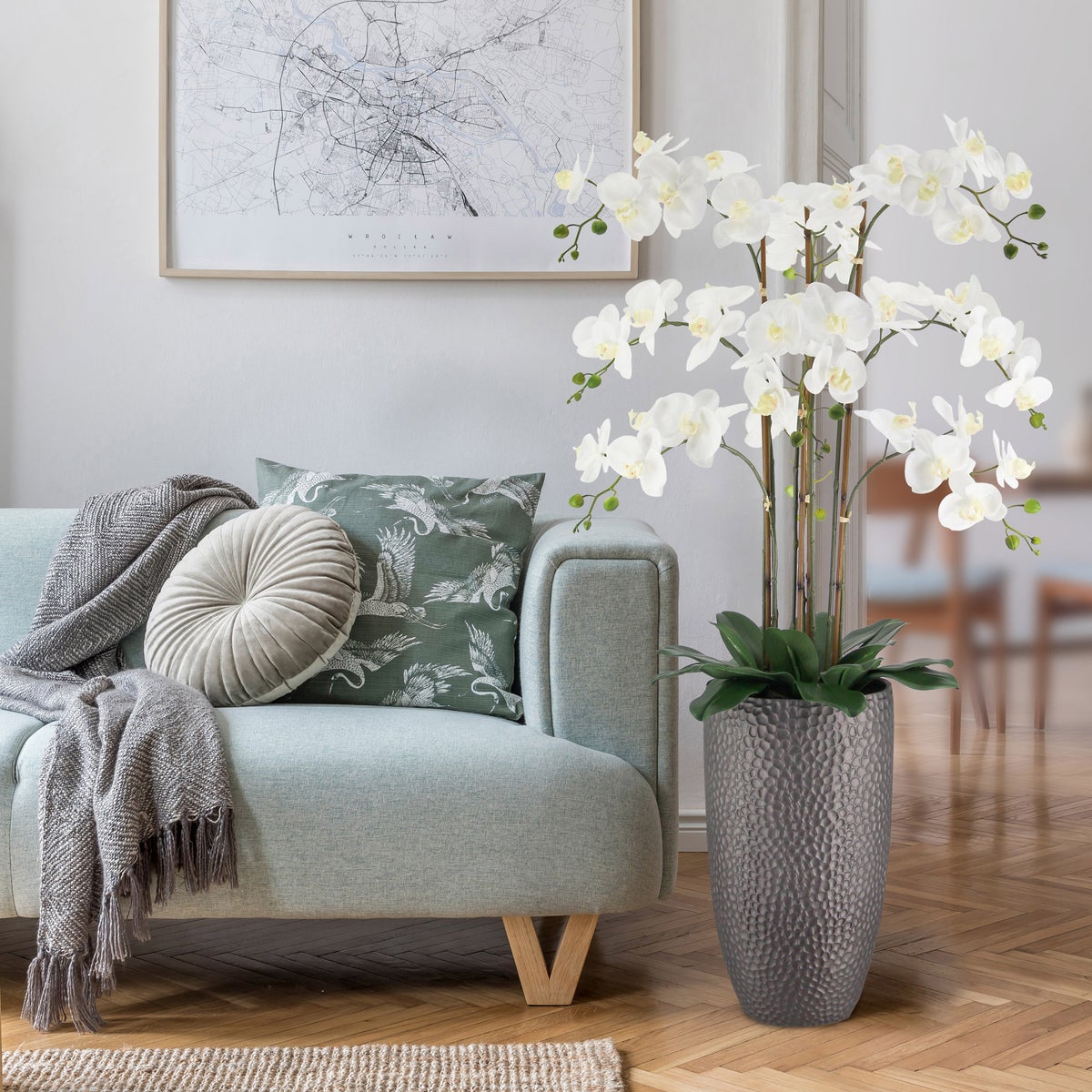 NEW - Faux 4’ Phalaenopsis Orchid - Retail $130