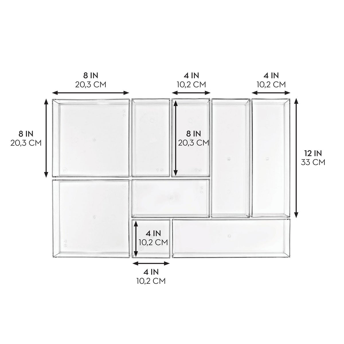 iDESIGN 9-piece Drawer Organizer Set - Retail $30