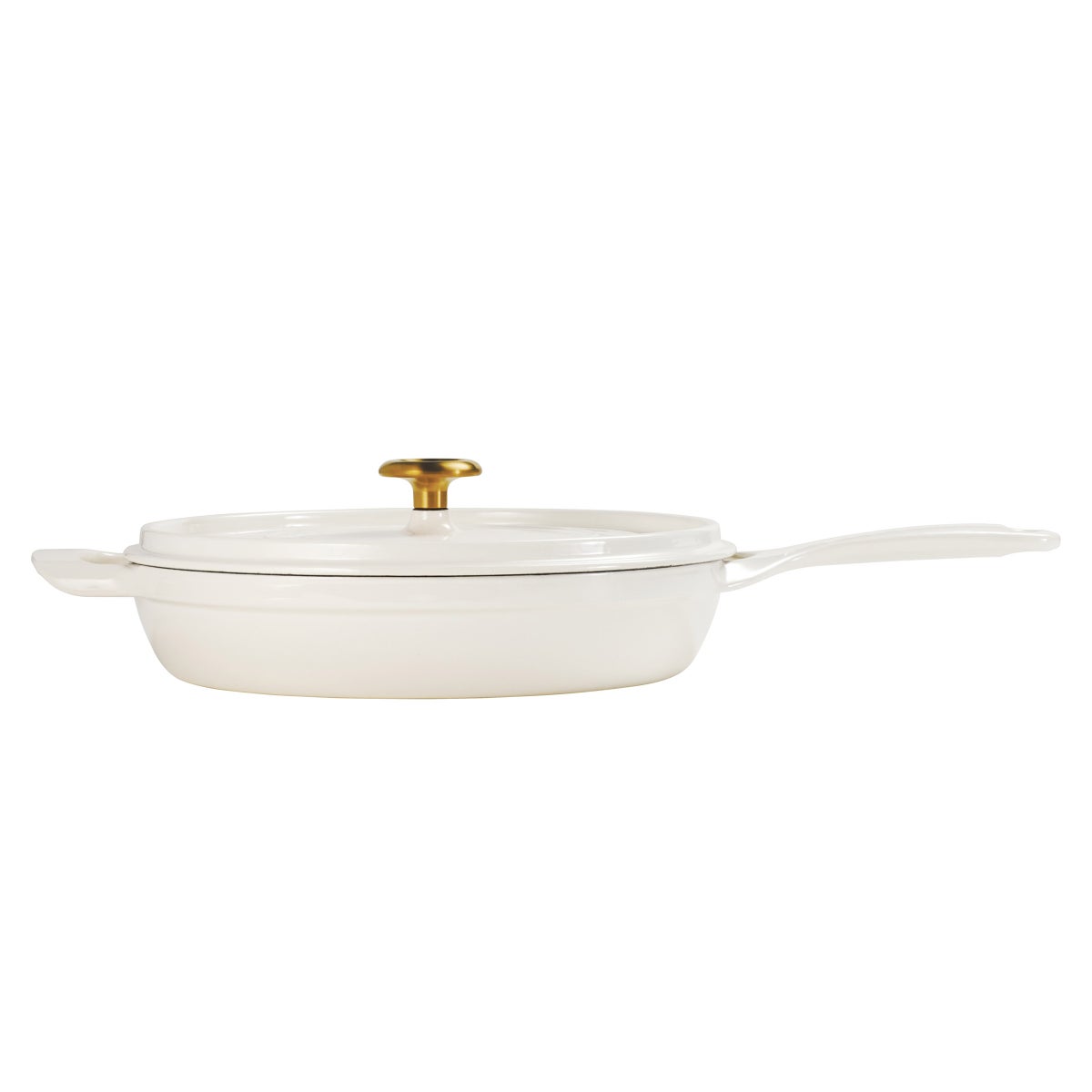 Tramontina 12" Enameled Cast Iron Skillet with Lid - Retail $60