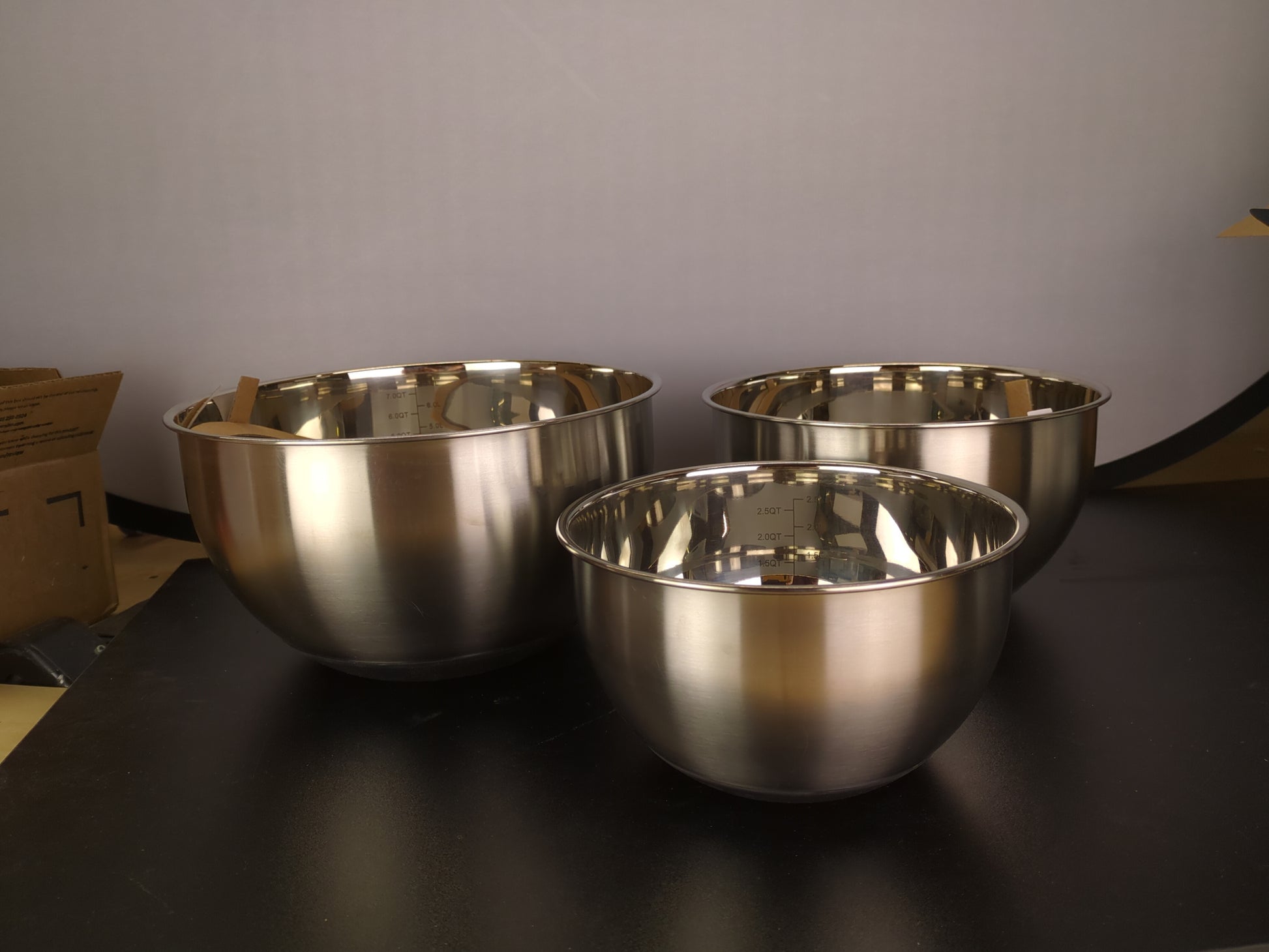 MIU Stainless Steel Mixing Bowls, Set of 3 - Retail $20