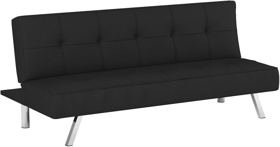 NEW in Box - Serta Rane Convertible Sofa Bed, 66.1" W x 33.1" D x 29.5" H, Black - Retail $133