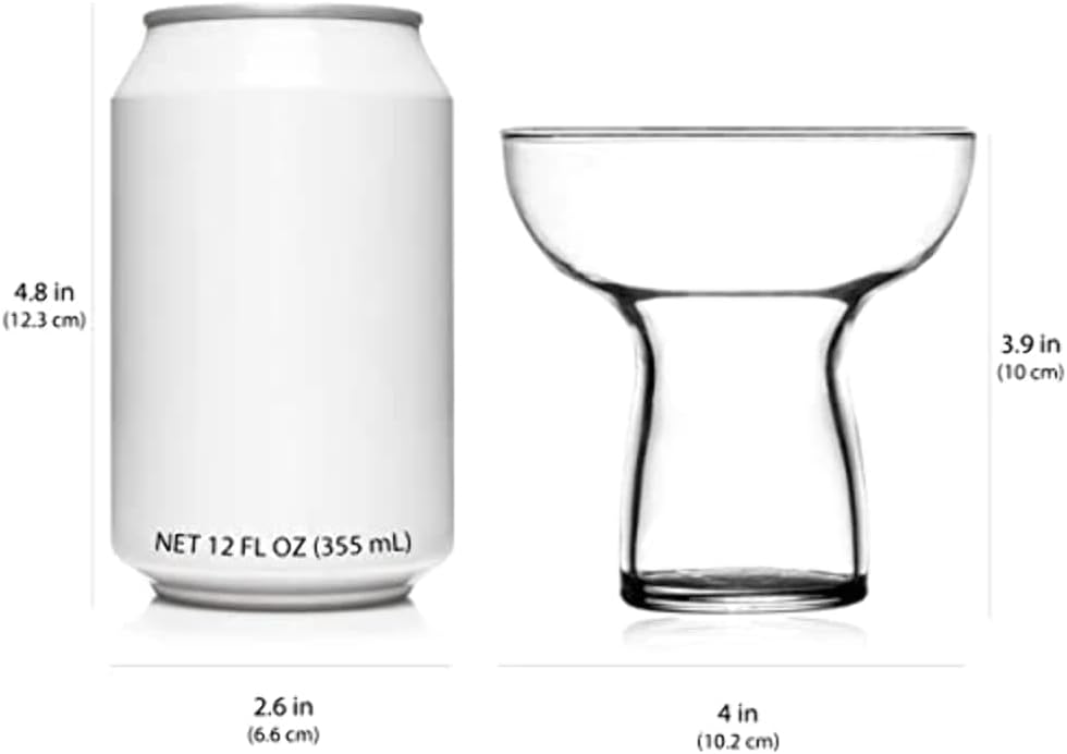 NEW - Libbey Stemless Margarita Glasses Set of 6, Modern Margarita Glasses, Lightweight, Unique Bar Glasses, Lead-Free Margarita Set, 10.25 ounces - Retail $25