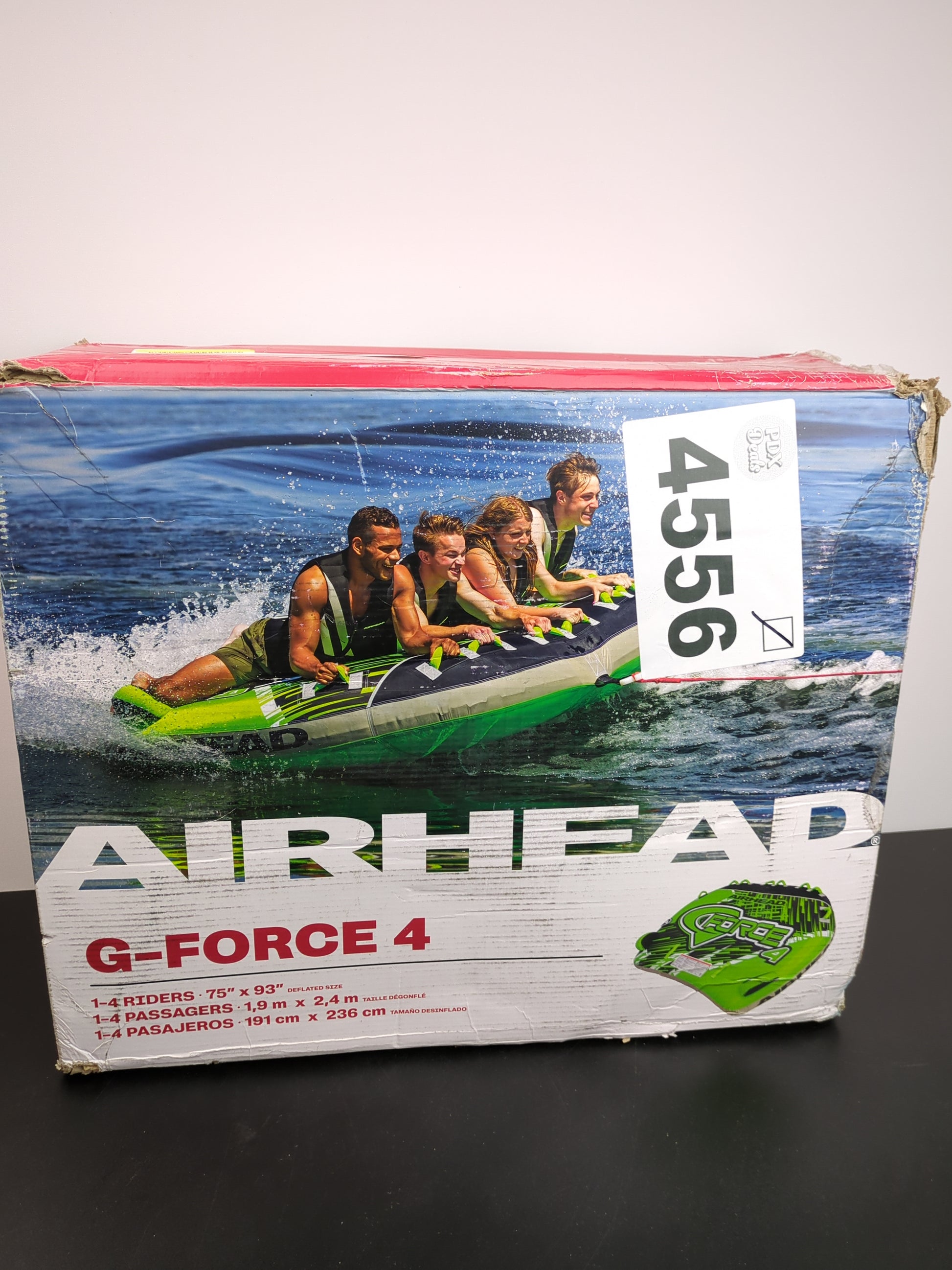 Airhead G-Force 4, 1-4 Rider Towable Tube for Boating - Retail $295