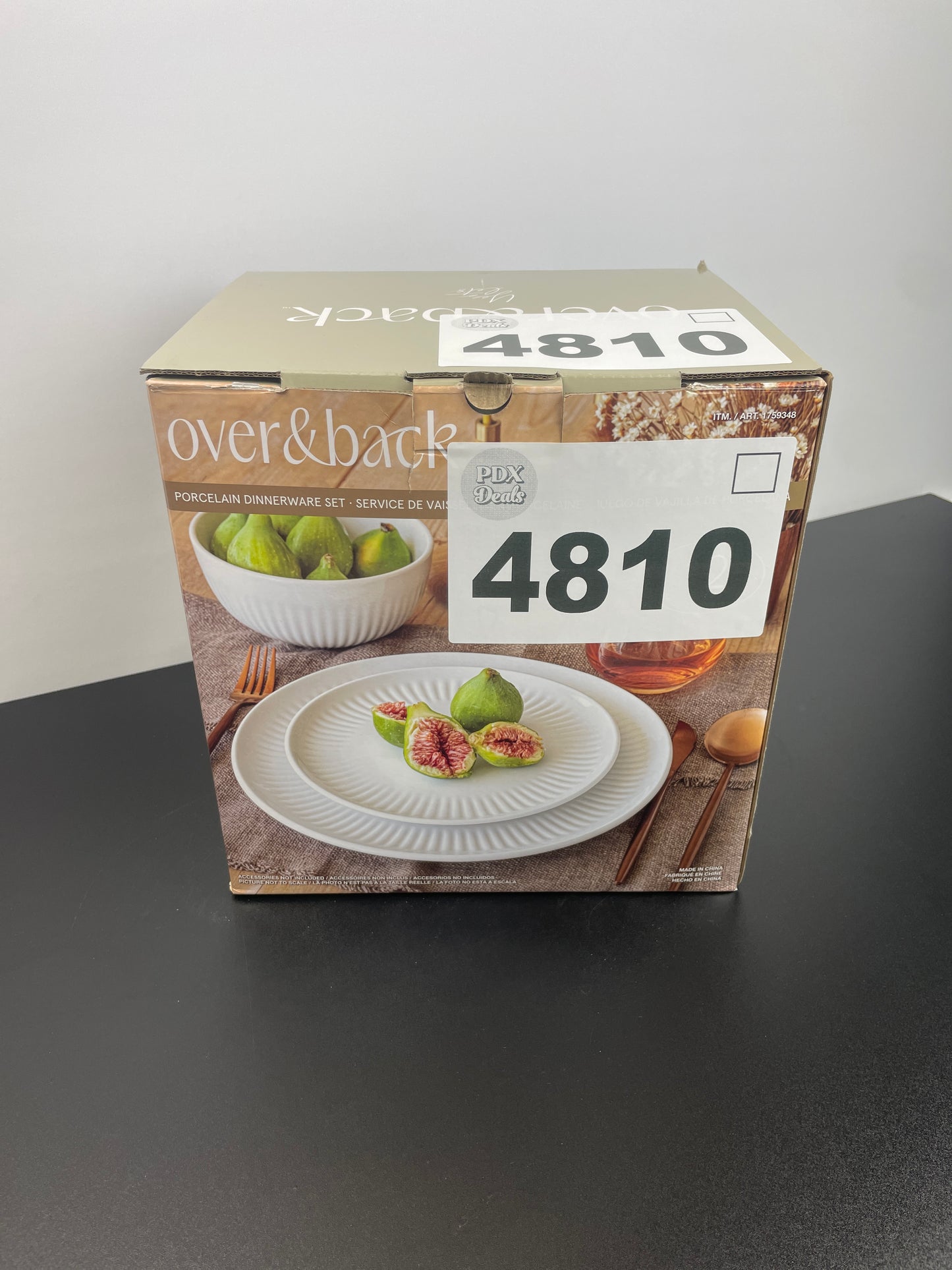 OVERBACK 12PC DINNERWARE - Retail $24