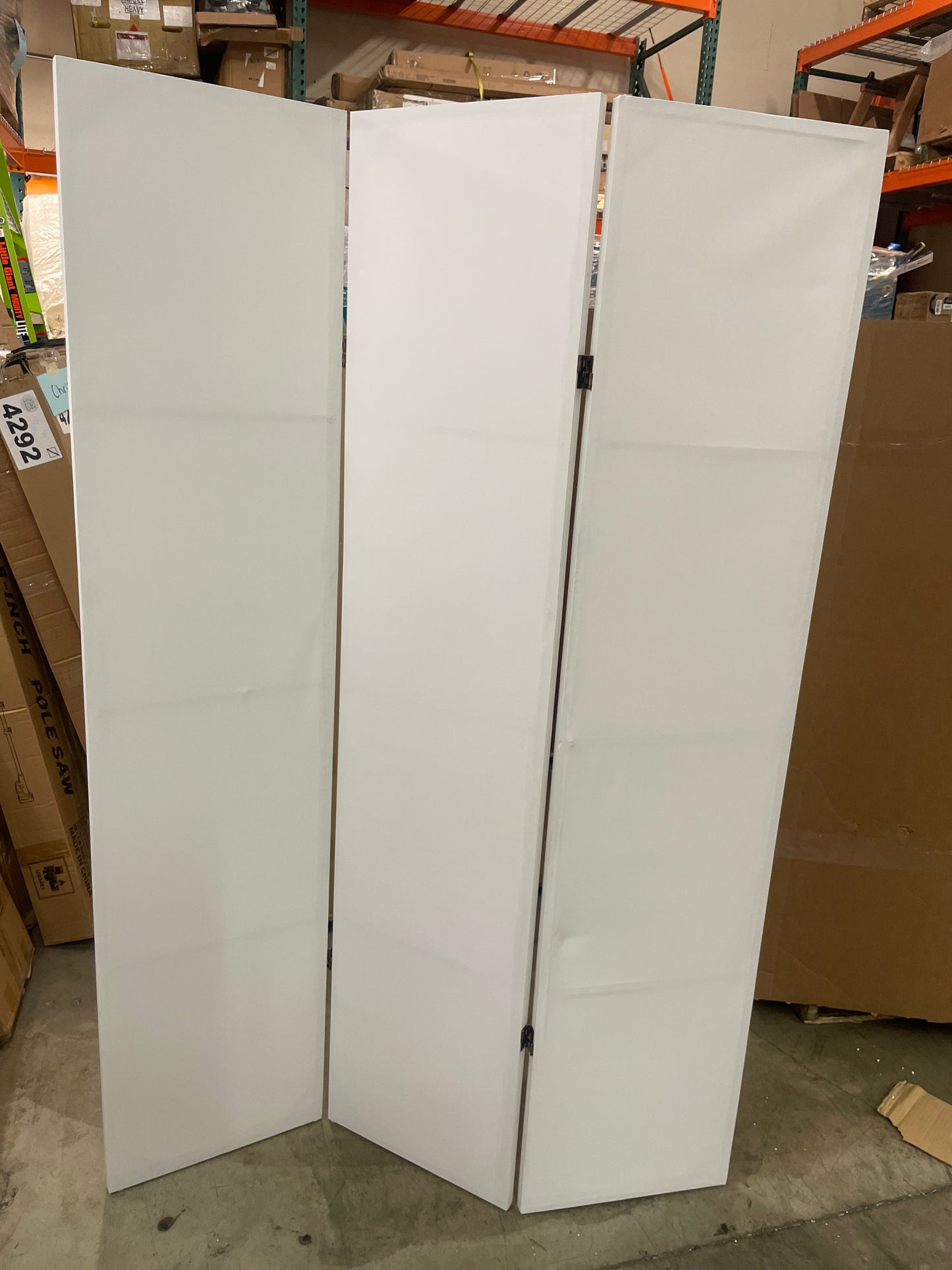 Oriental Furniture 6 ft. Tall Do It Yourself Canvas Room Divider - 3 Panel - Retail $107