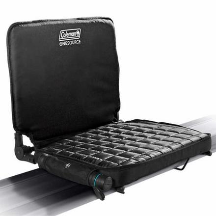 Coleman OneSource Heated Stadium Seat & Rechargeable Battery, Black - Retail $79