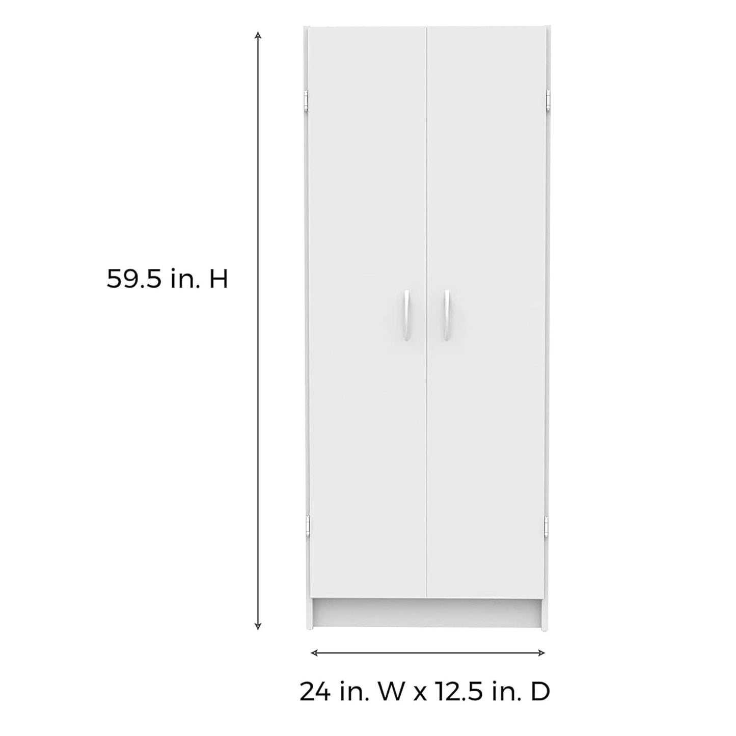 NEW - ClosetMaid Pantry Cabinet Cupboard with 2 Doors, Adjustable Shelves, Standing, Storage for Kitchen, Laundry or Utility Room, White - Retail $118