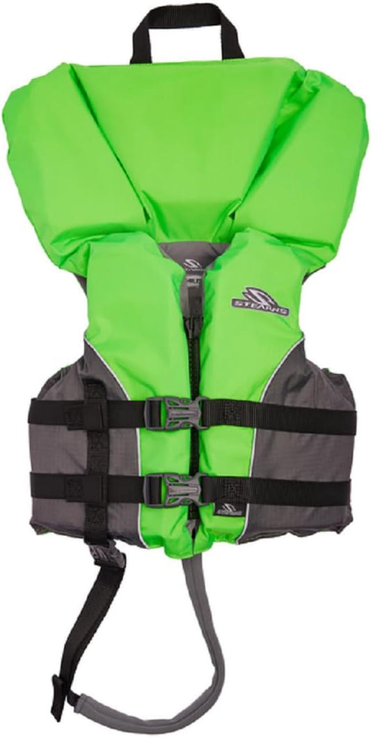 NEW - Stearns Kids Life Jacket, USCG Approved Type II Life Vest for Pool, Beach, Lake, & Boating; Comfortable Life Jacket with Heads-Up Flotation for Young Swimmers - Retail $34