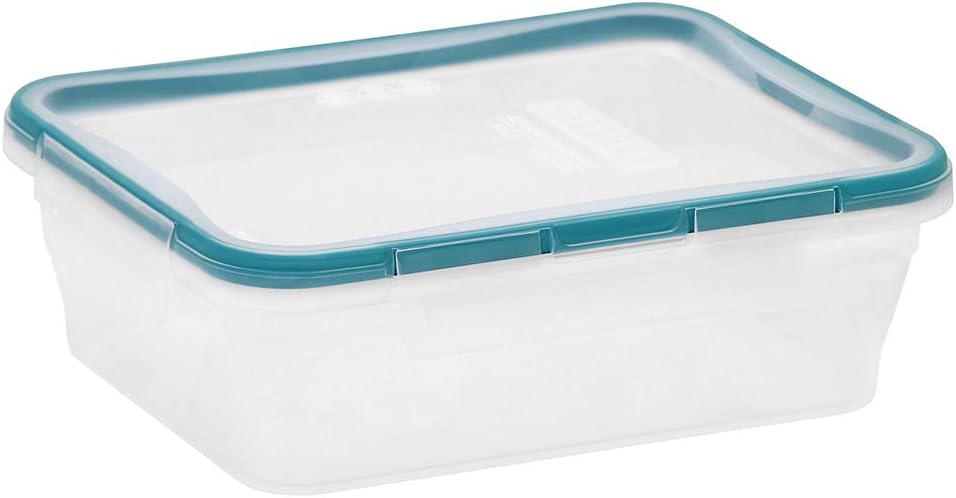 Snapware Total Solution 6-Pc Plastic Food Storage Containers Set with Lids, 8.5-Cup Rectangle Meal Prep Container, Non-Toxic, BPA-Free with 4 Locking Tabs, Microwave, Dishwasher, and Freezer Safe - Retail $23