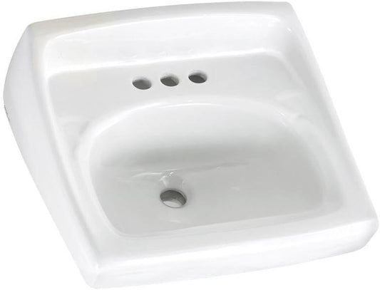 NEW - American Standard 0355012.020 0355.012.020 Wall-Mount Lavatory Sink, 1.25 in, White - Retail $67