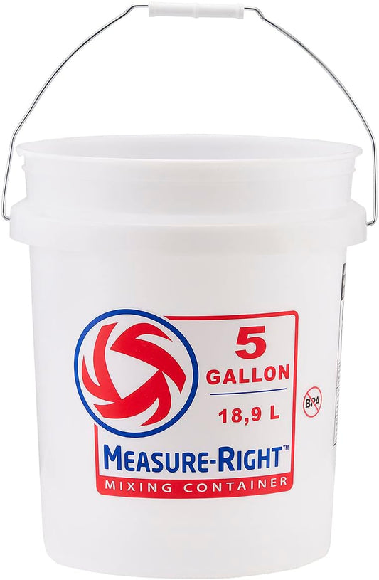 NEW - United Solutions 5 Gallon Measure Right Bucket with Graduated Marking in Gallon and Liters, 2 Pack - Retail $19