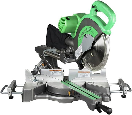 NEW - Metabo HPT 10-Inch Sliding Compound Miter Saw, Double-Bevel, Electronic Speed Control, 12 Amp Motor, Electric Brake, 5-Year Warranty (C10FSBS) - Retail $389