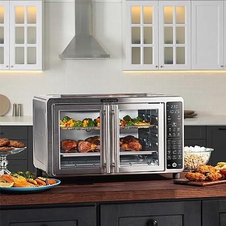 Gourmia 43L XL Digital Air Fryer Countertop Oven with Single-Pull French Doors - Retail $149