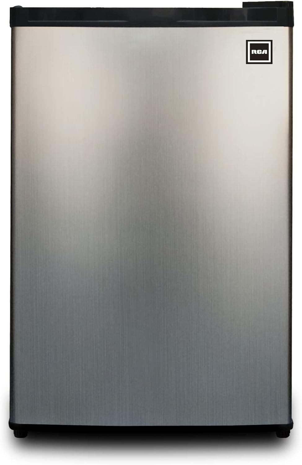 NEW w/ tiny dmg - RCA 465 RFR441/RFR465 RFR441 Compact Fridge, 4.5 Cubic Feet, Stainless Steel - Retail $332