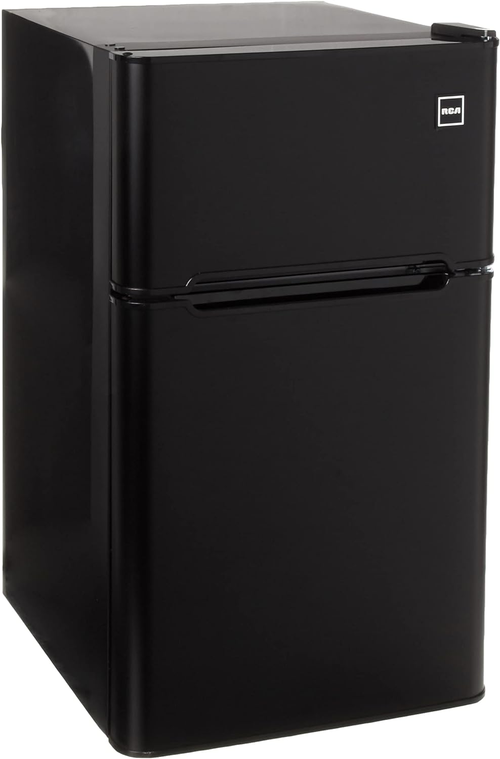 RCA - 2-Door - Compact Refrigerator/Freezer - Reversible Doors - Adjustable Thermostat - 3.2 Cu. Ft. - Black, - Retail $223