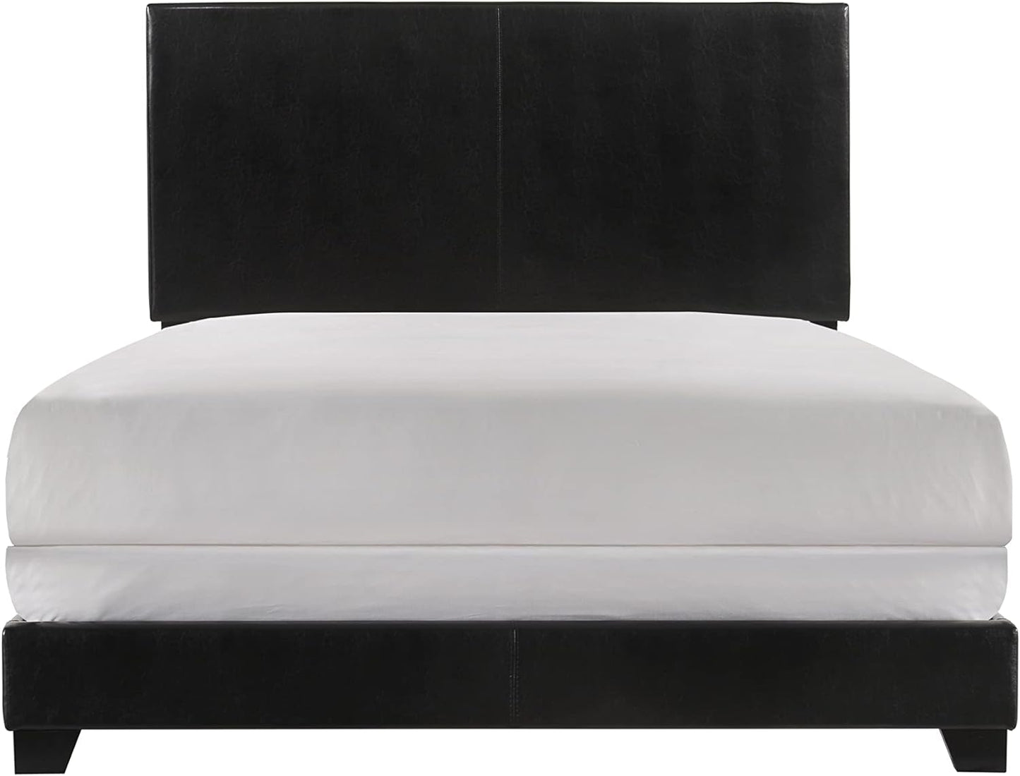 NEW w/ dmg - Crown Mark Erin FULL Upholstered Panel Bed in Black - Retail $96